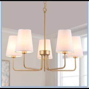 AMZASA Farmhouse Chandelier, 5-Lights